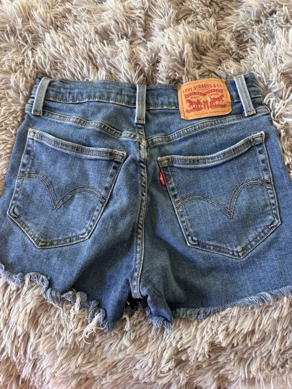Levi's Distressed Blue Denim Women's Shorts